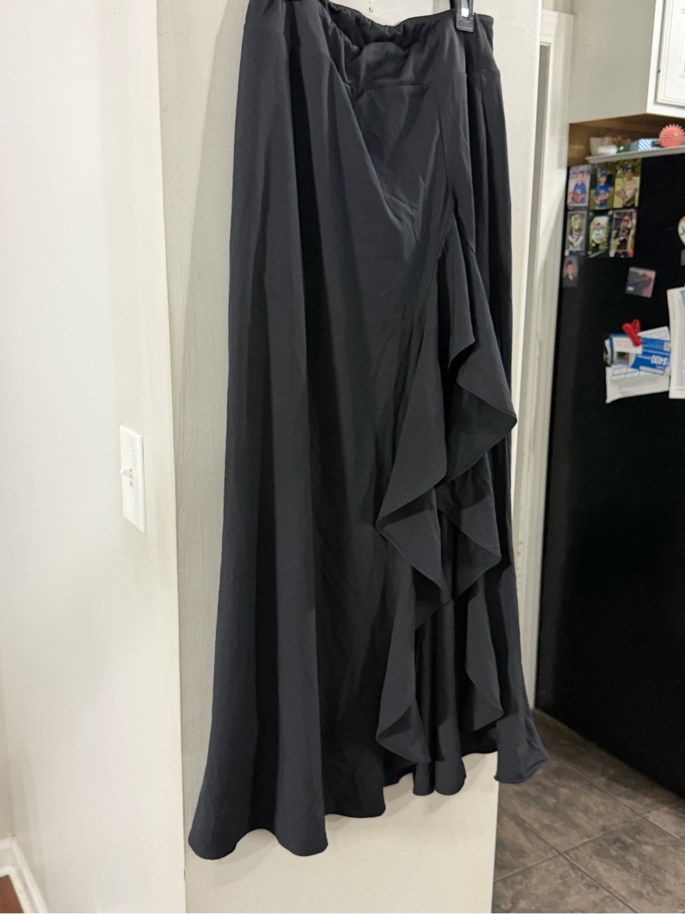 Halara Black Cascade Ruffle Women's Skirt
